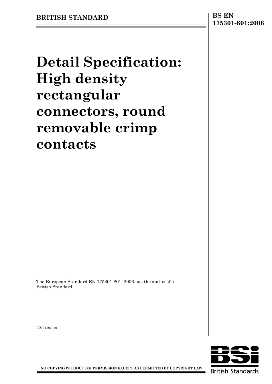 BS EN 175301-801-2006.pdf_第1页