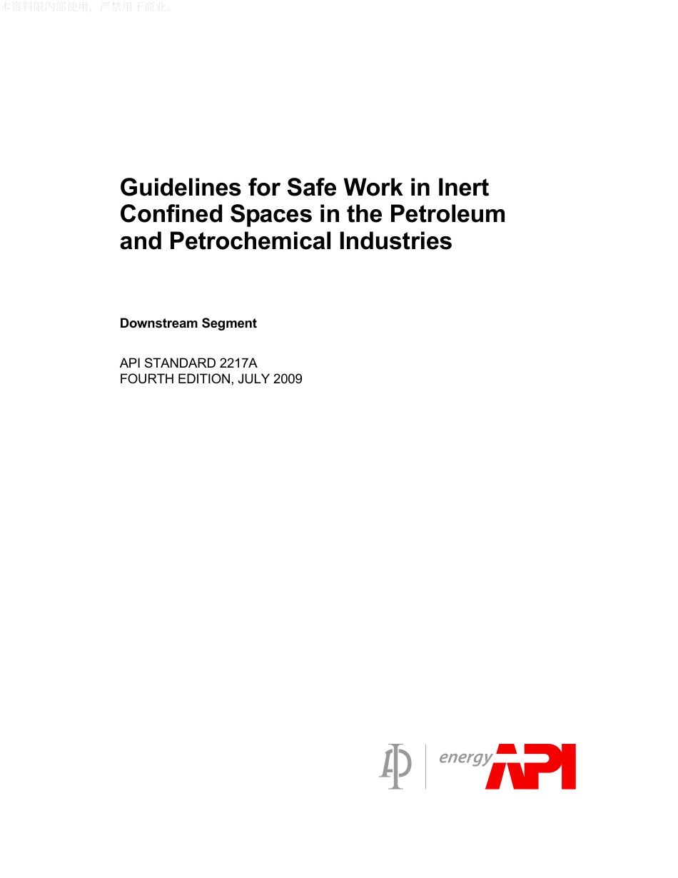 API Std 2217A 2009 Guidelines for Safe Work in Inert Confined Spaces in the Petroleum and Petrochemical Industries.pdf_第2页