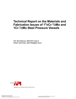 API TR 934-D Technical Report on the Materials and Fabrication Issuesof the 114C.pdf