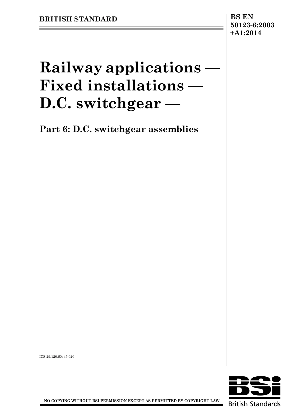 BS EN 50123-6-2003 + A1-2014.pdf_第1页