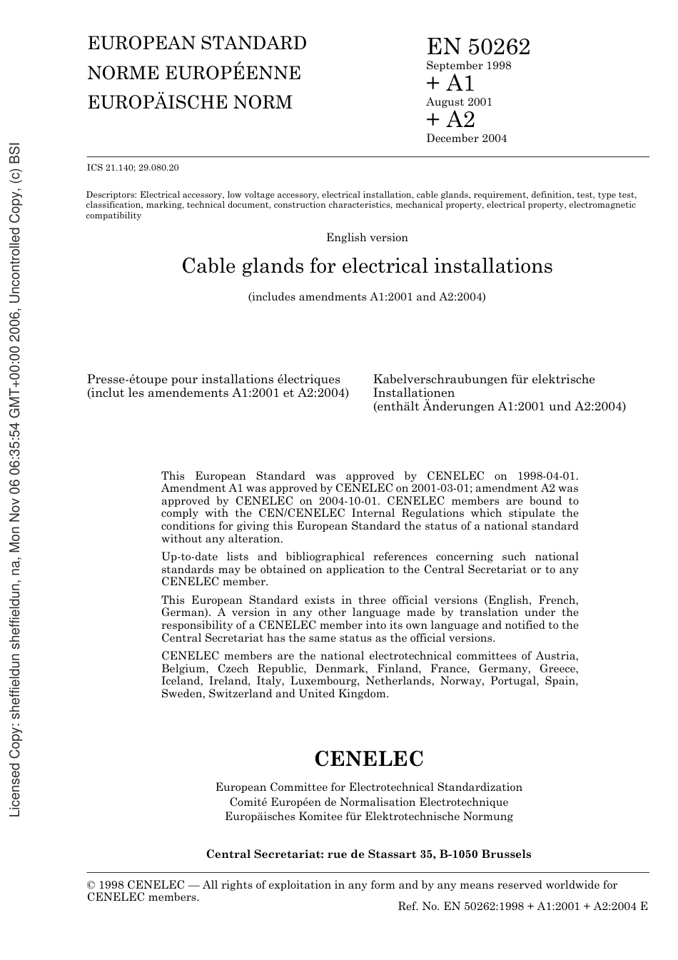 BS EN 50262-1999 (2005).pdf_第3页