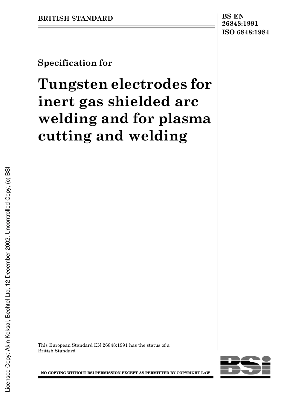 BS EN 26848-1991 (1999) ISO 6848-1984.pdf_第2页