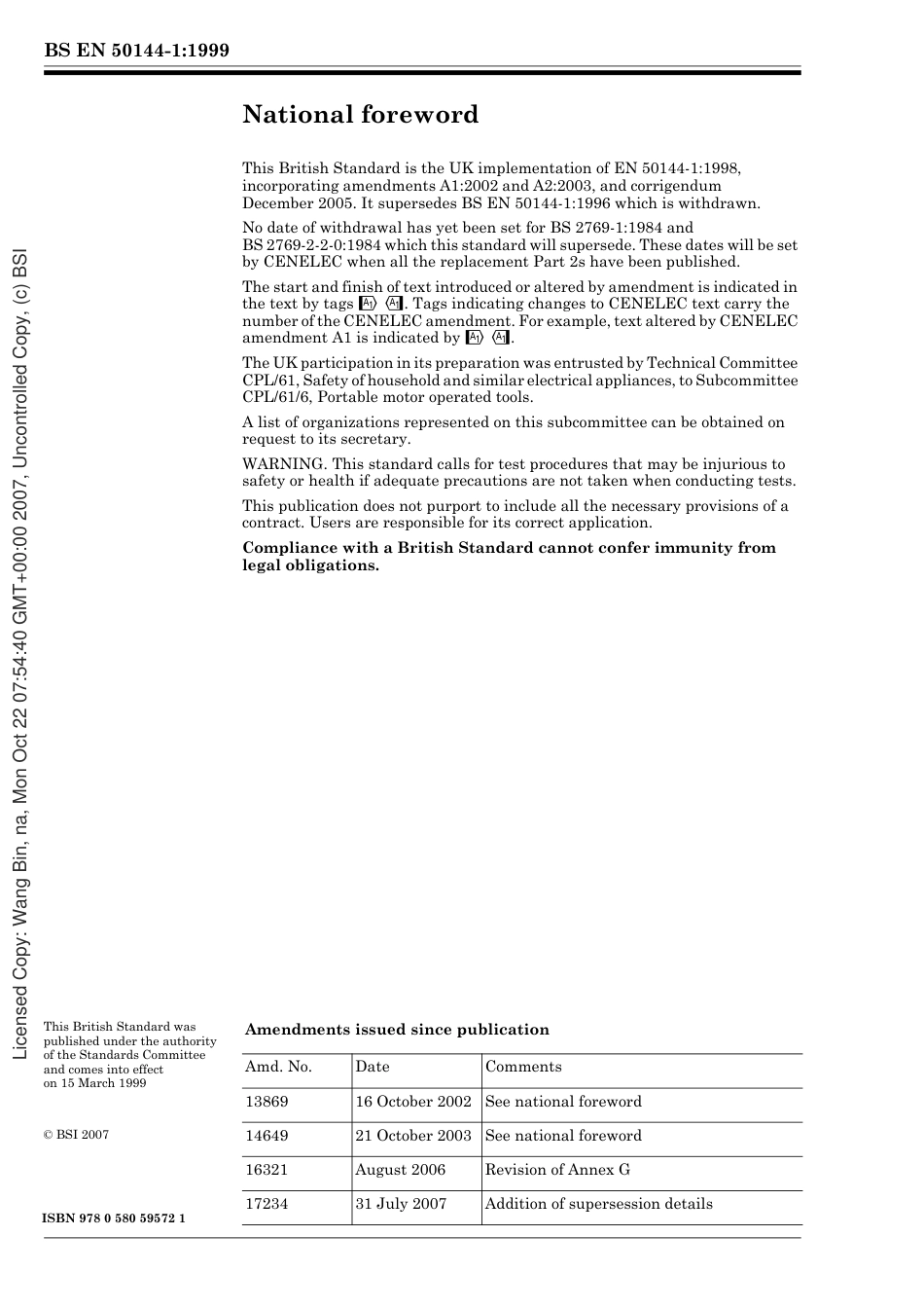 BS EN 50144-1-1999 (2007).pdf_第2页