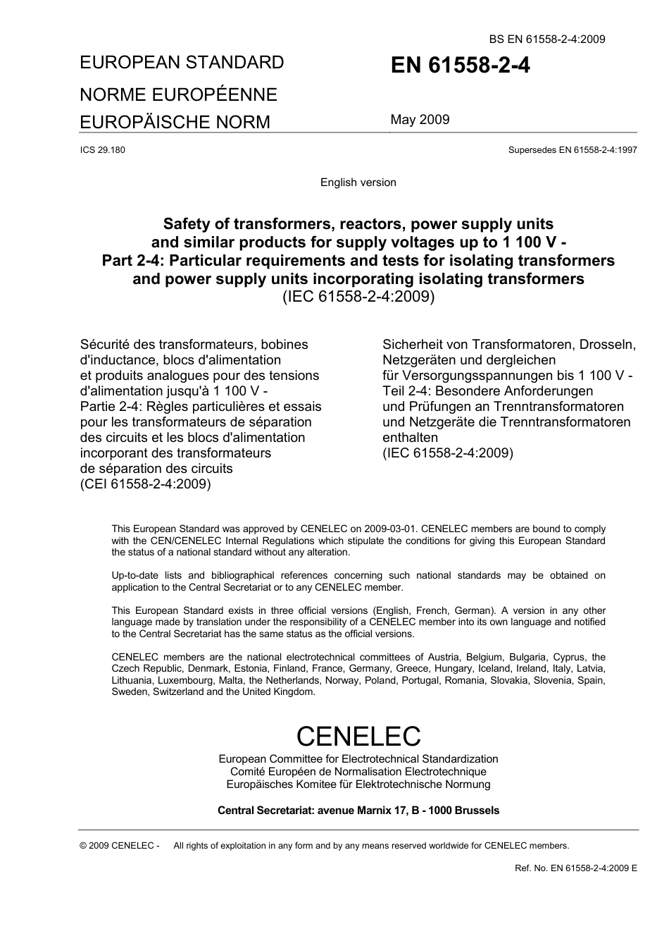 BS EN 61558-2-4-2009.pdf_第3页