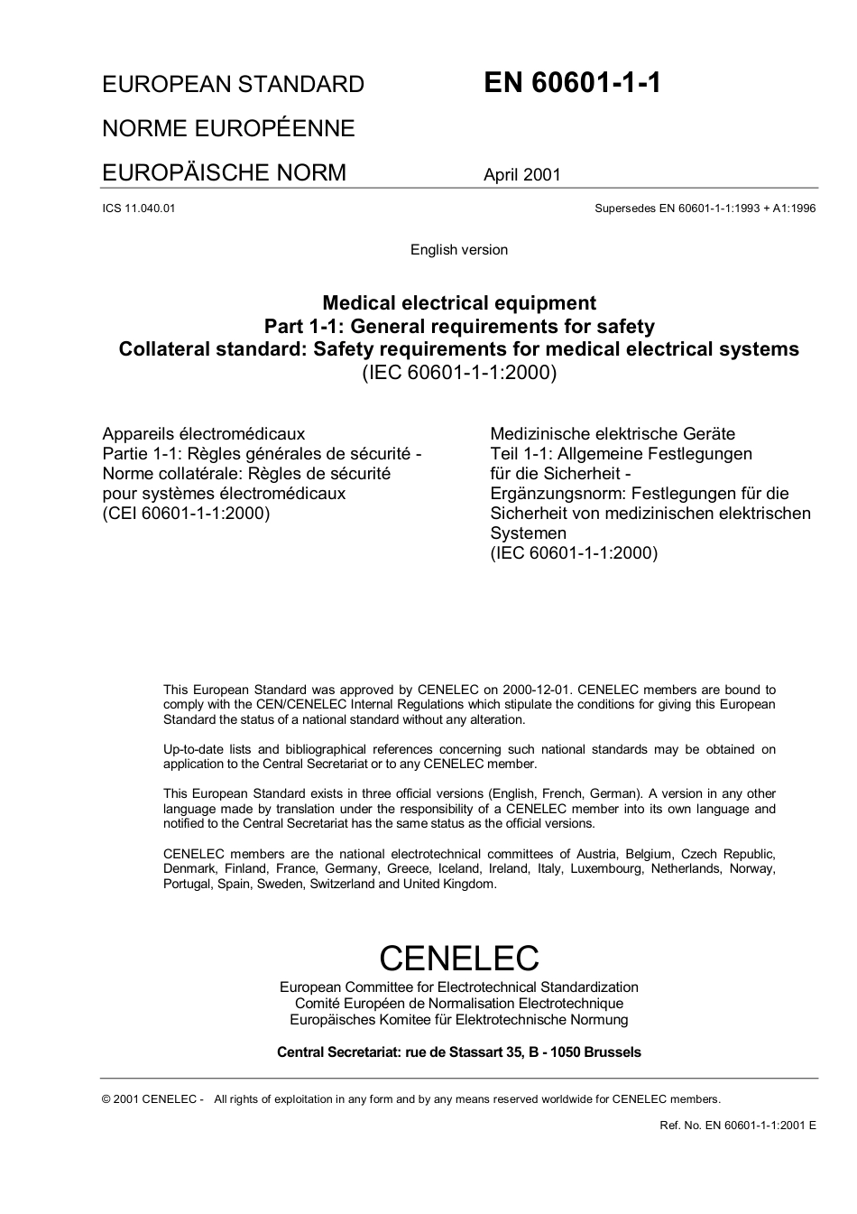 BS EN 60601-1-1-2001 (BS 5724-1-1-2001).pdf_第3页