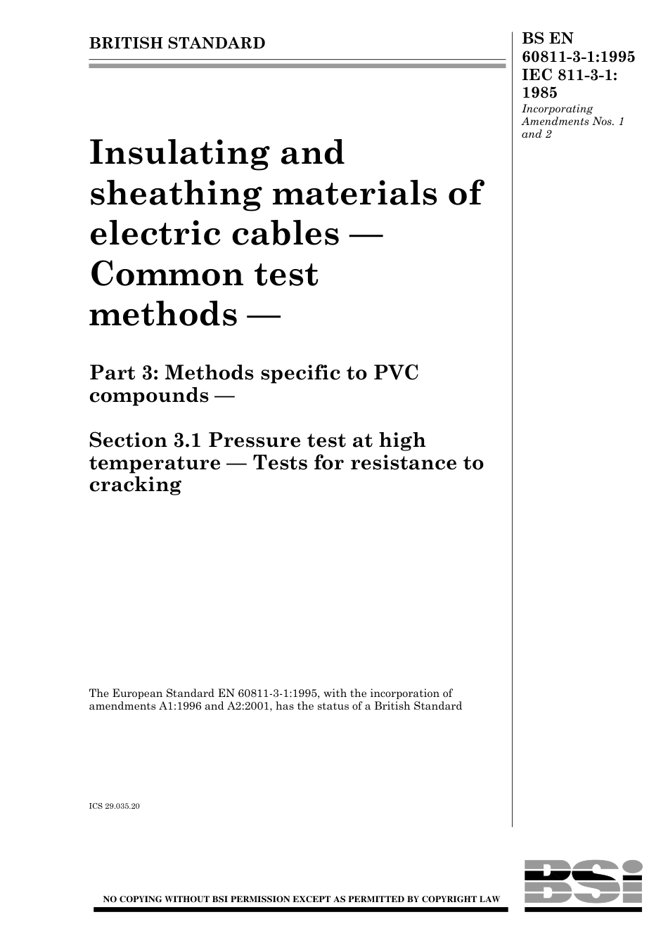 BS EN 60811-3-1-1995 (2002).pdf_第1页