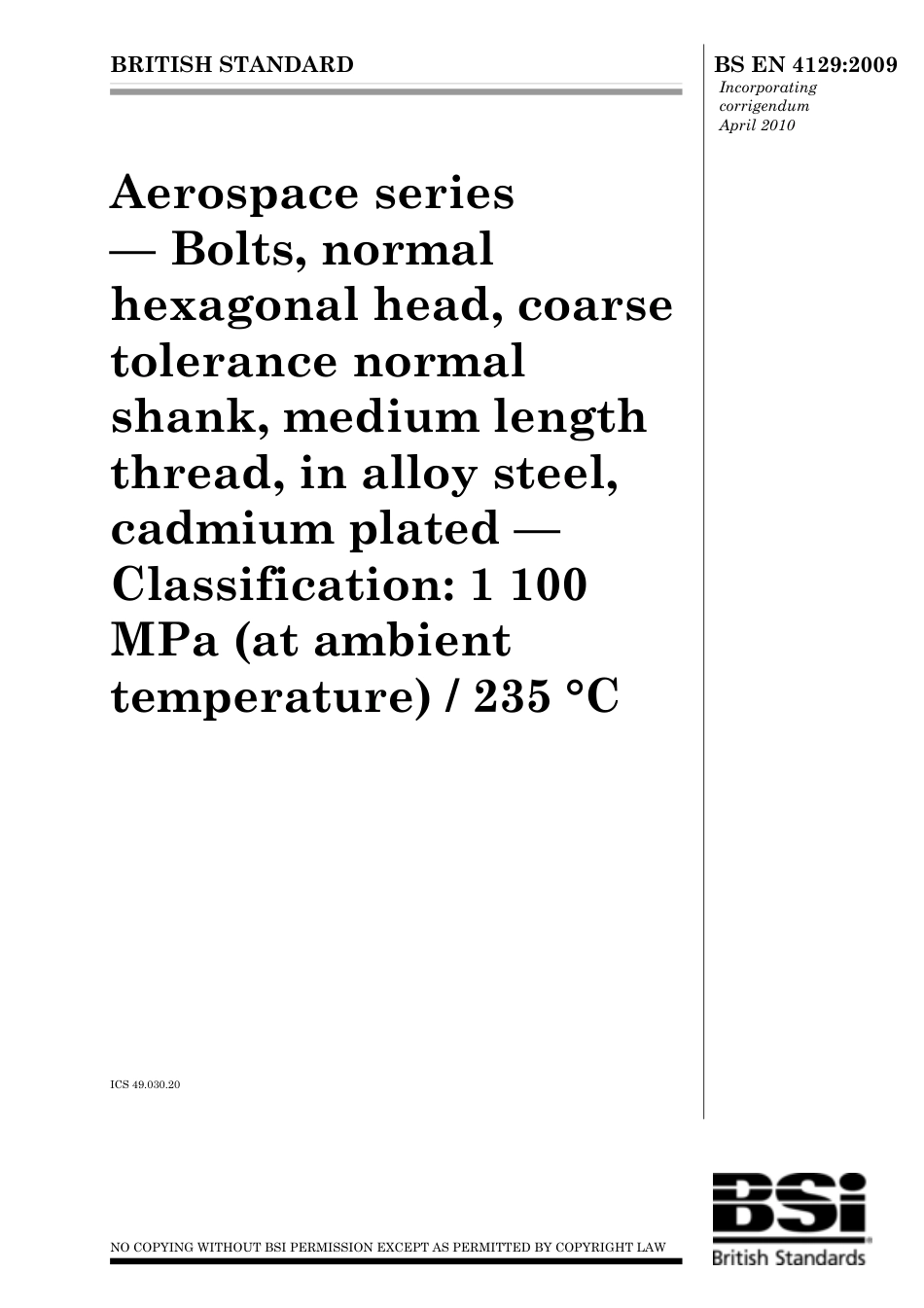 BS EN 04129-2009 (2010).pdf_第1页