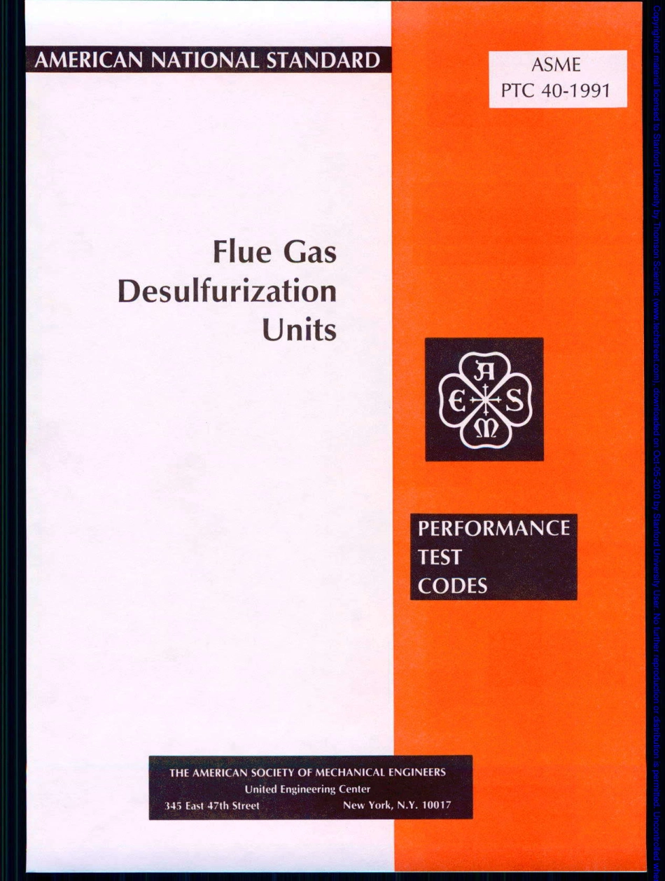 ASME PTC40_1991_Flue Gas Desulfurization Units.pdf_第1页