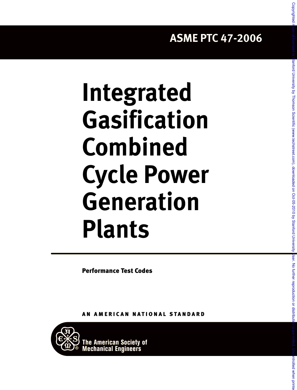 ASME PTC47_2006_Integrated Gasification Combined Cycle Power Generation Plants.pdf_第1页