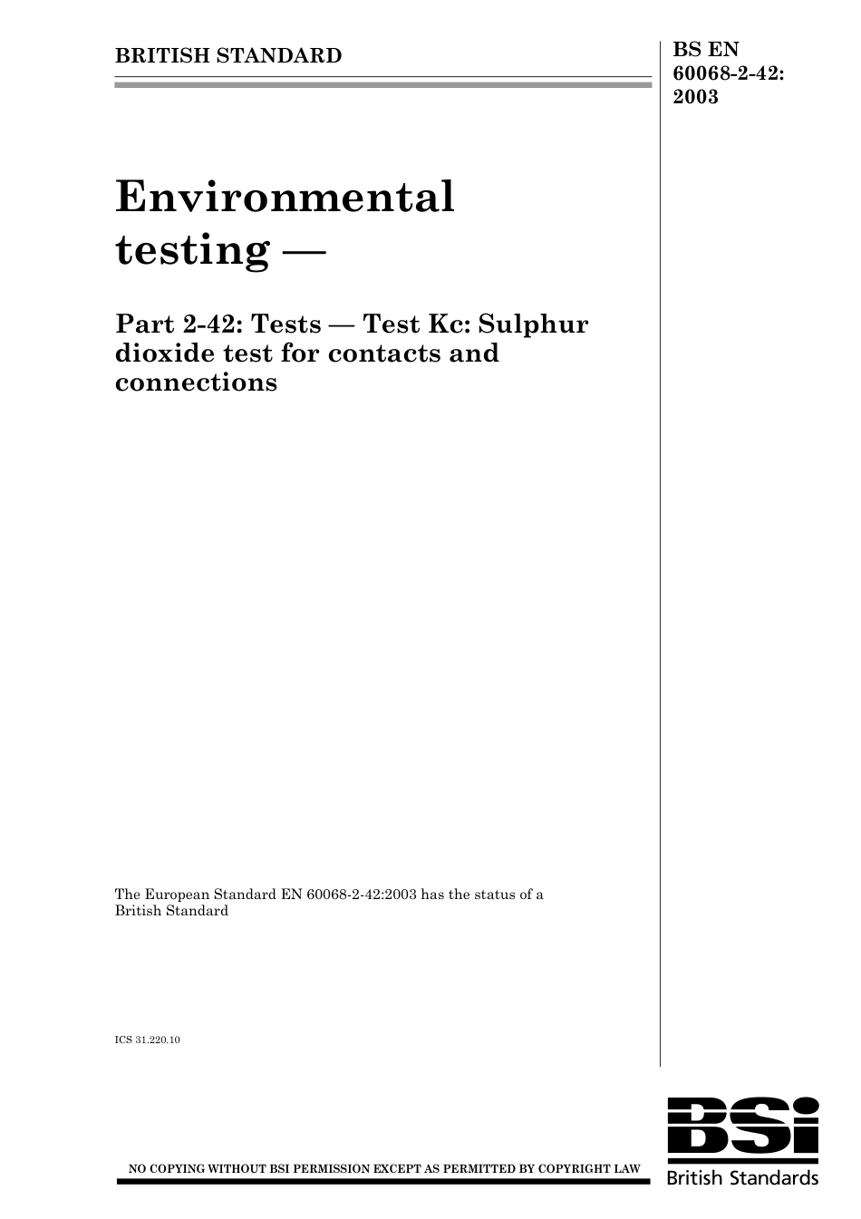 BS EN 60068-2-42-2003.pdf_第1页