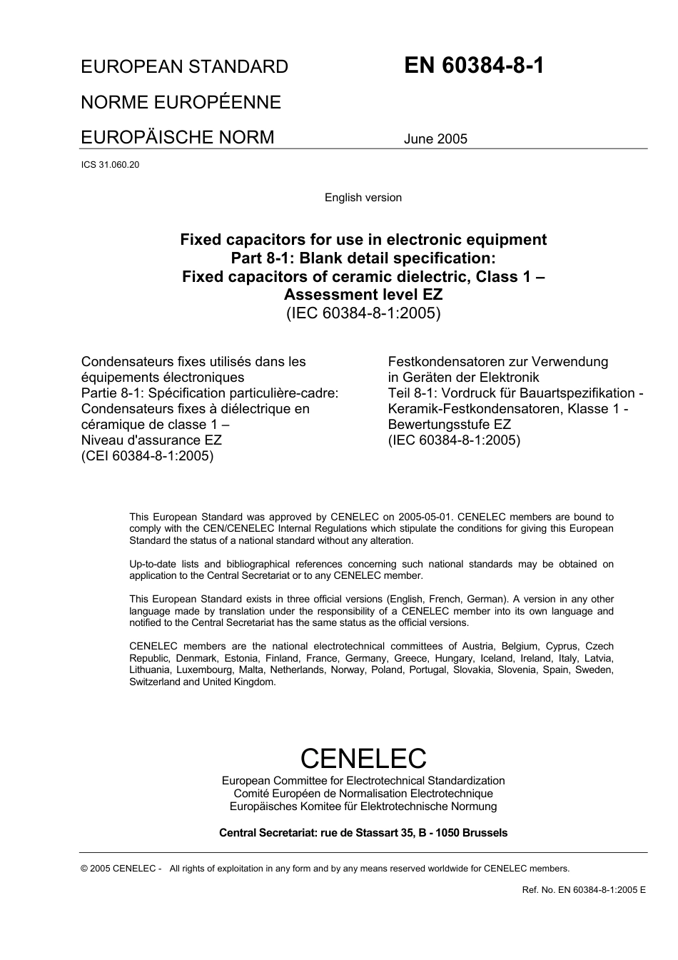 BS EN 60384-8-1-2005 (2010).pdf_第3页