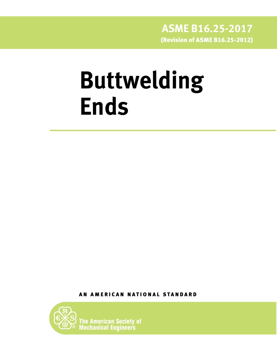 ASME B16.25-2017 Buttwelding Ends.pdf_第1页