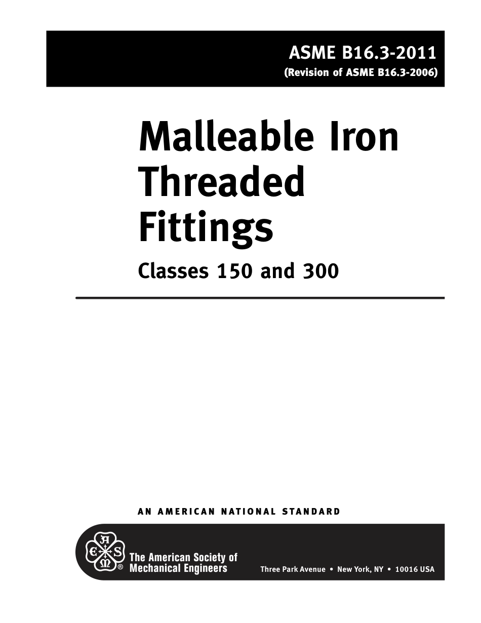ASME B16.3-2011 Malleable Iron Threaded Fittings Classes 150 and 300.pdf_第3页