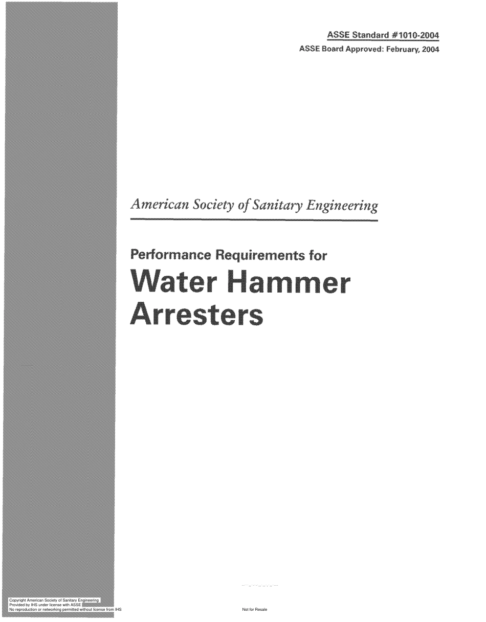 ASSE 1010 - 2004 WATER HAMMER ARRESTERS.pdf_第1页