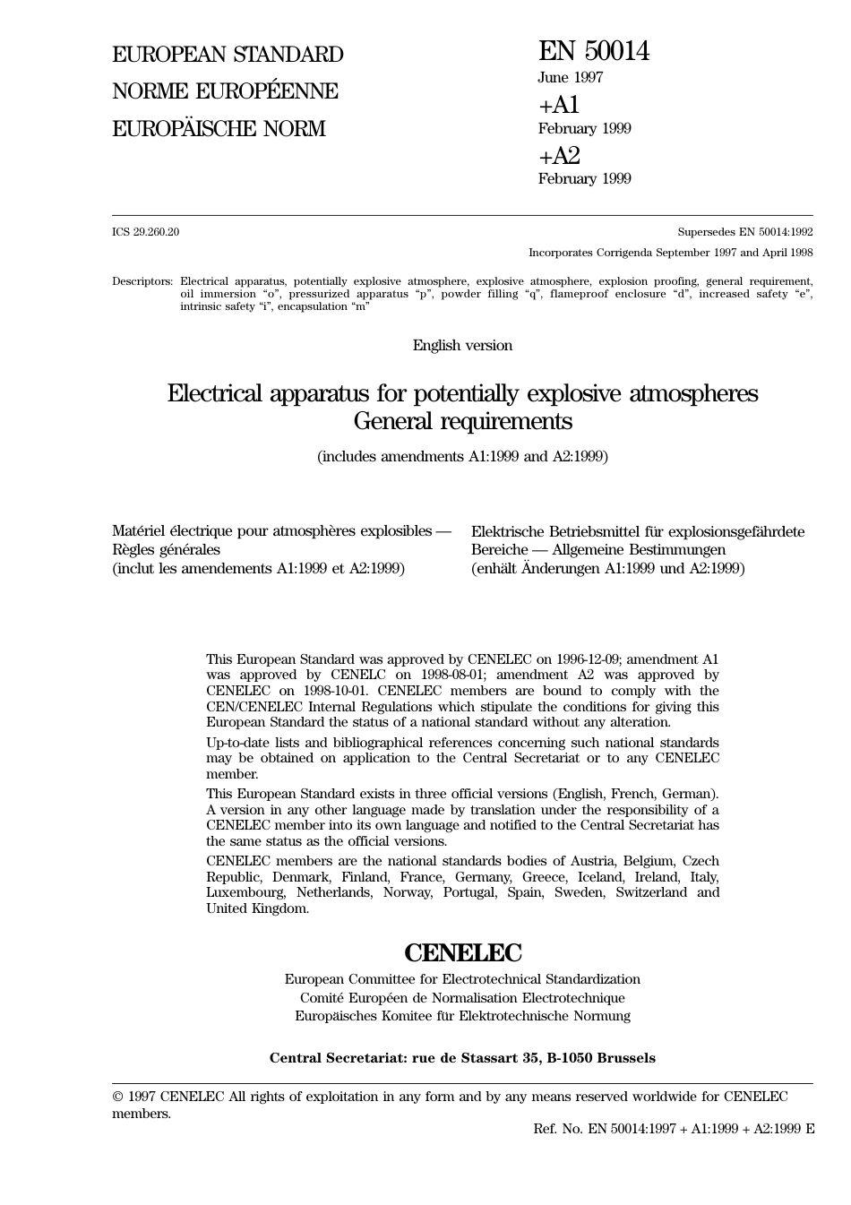 BS EN 50014-1998 (1999).pdf_第3页