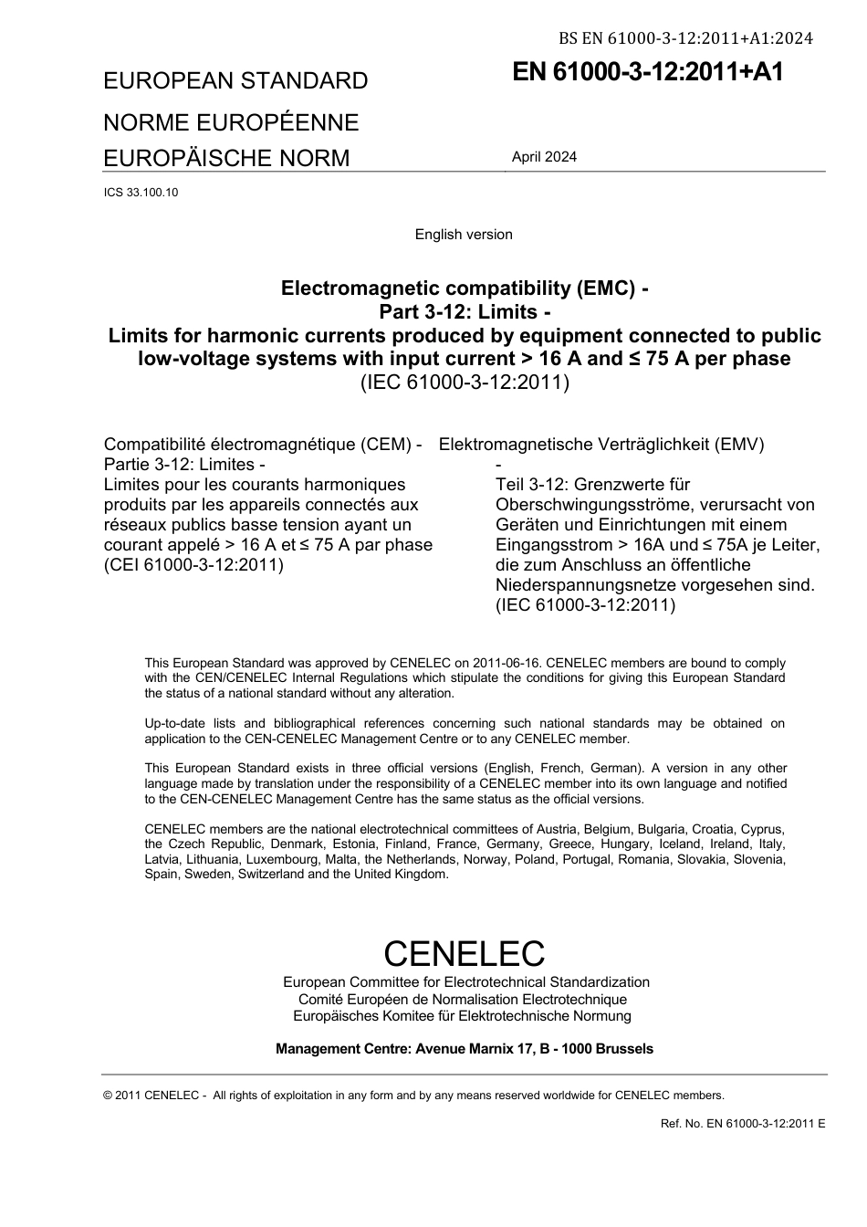 BS EN 61000-3-12-2011 + A1-2024.pdf_第3页