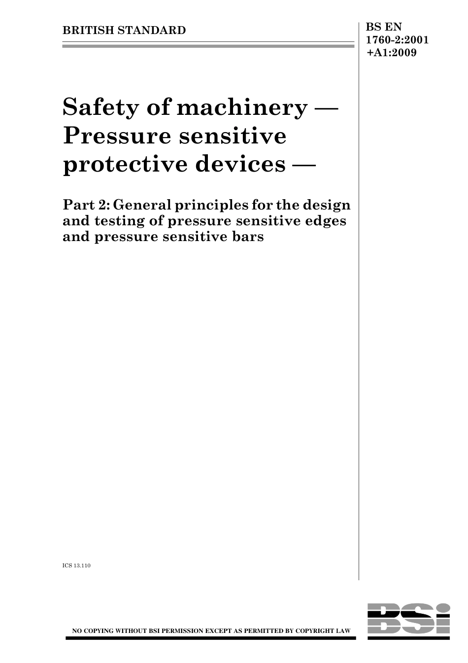 BS EN 01760-2-2001 + A1-2009.pdf_第1页