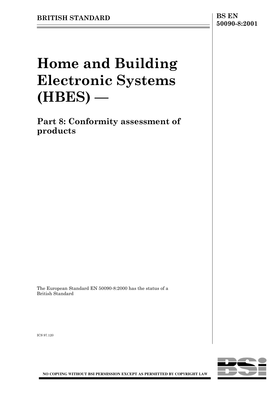 BS EN 50090-8-2001.pdf_第1页