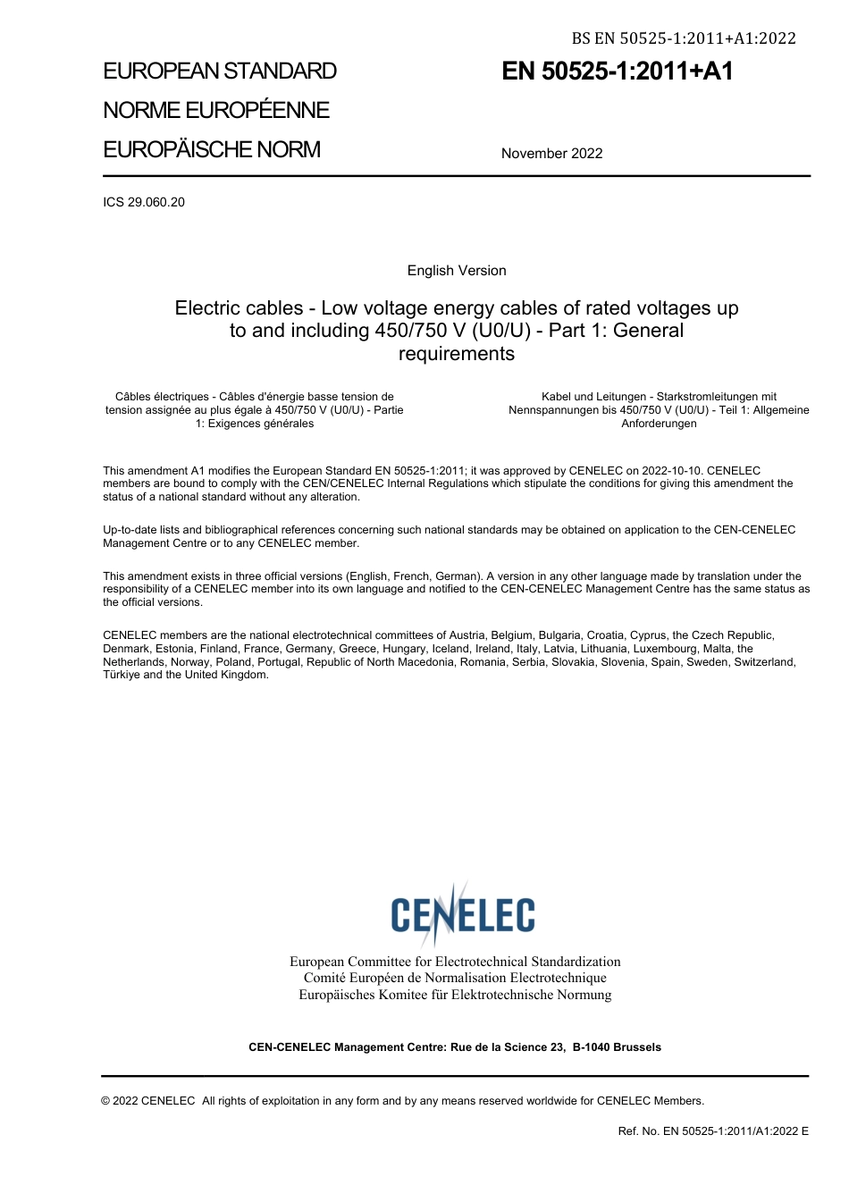 BS EN 50525-1-2011 + A1-2022.pdf_第3页