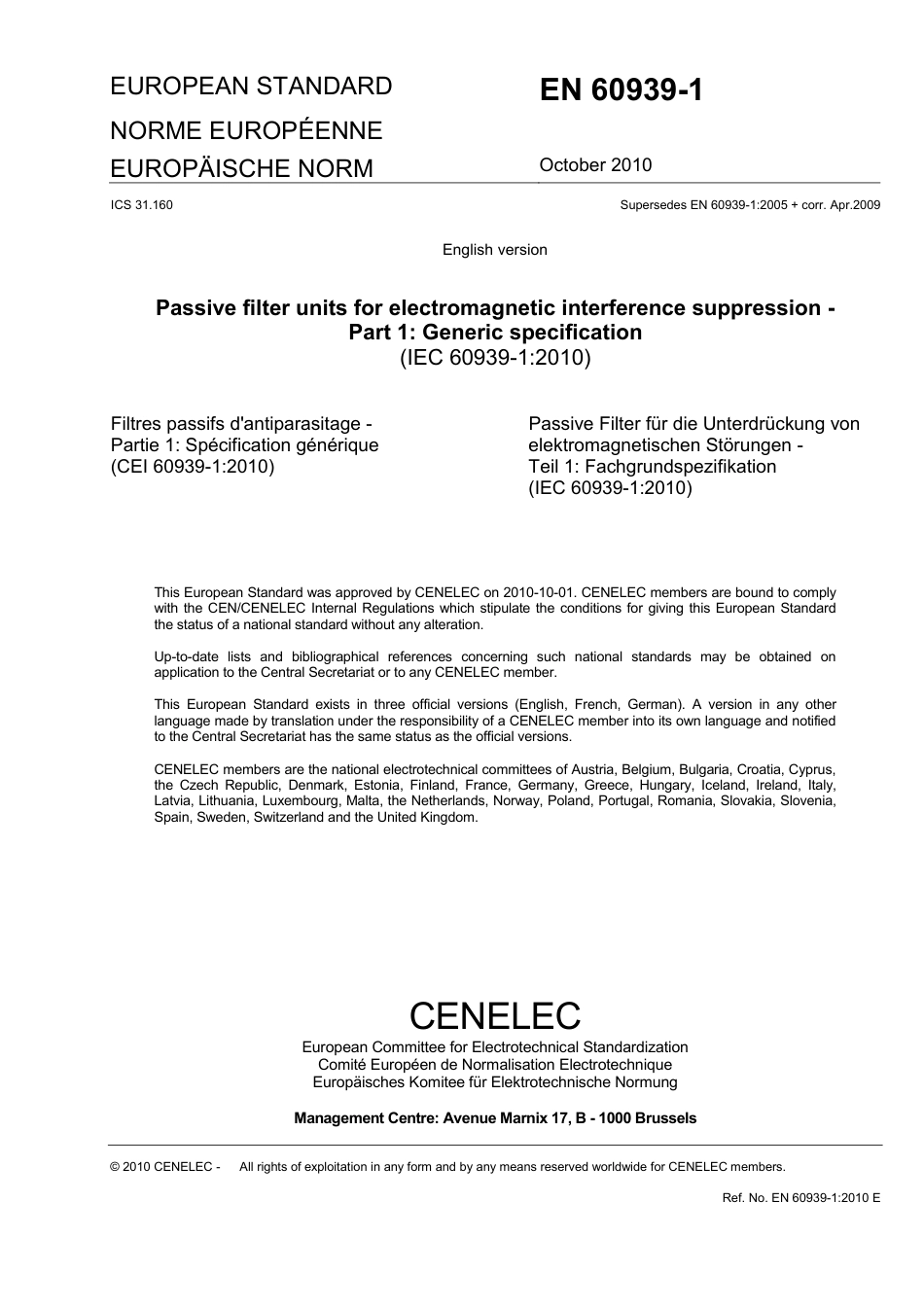 BS EN 60939-1-2010.pdf_第3页