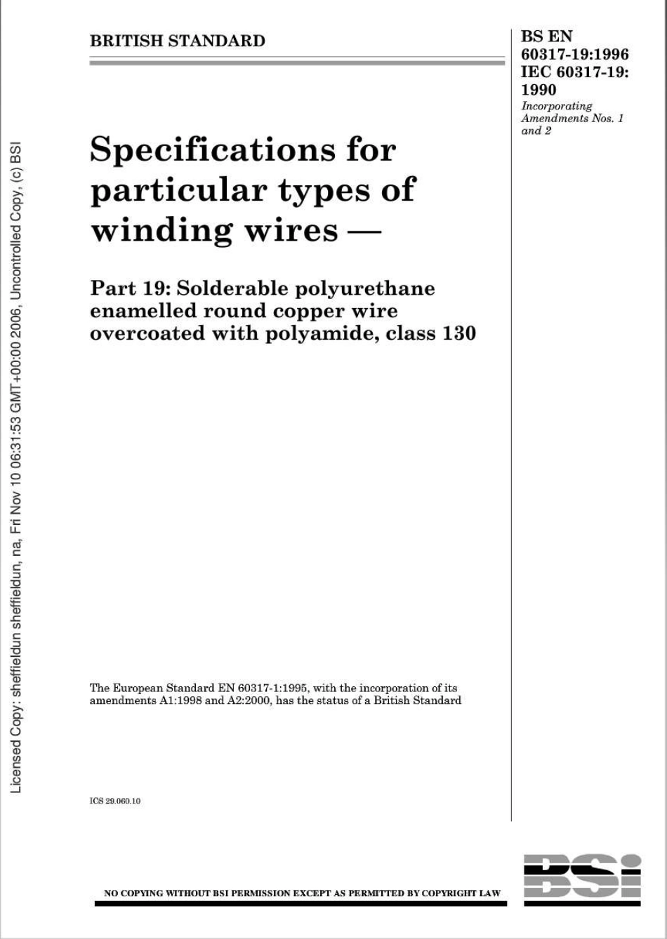 BS EN 60317-19-1996 (2000) IEC 60317-19-1990 scan.pdf_第1页