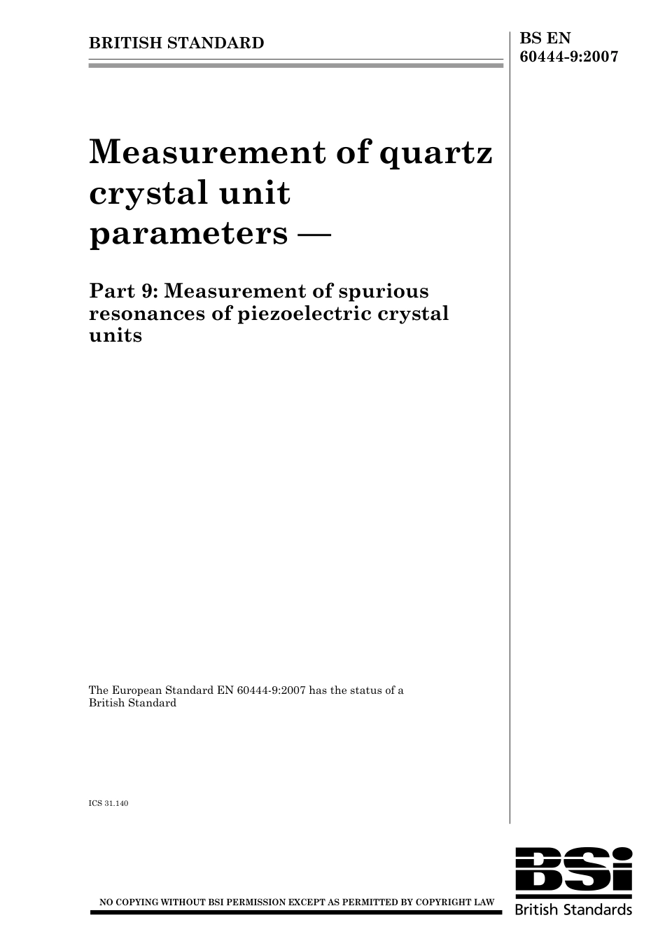 BS EN 60444-9-2007.pdf_第1页