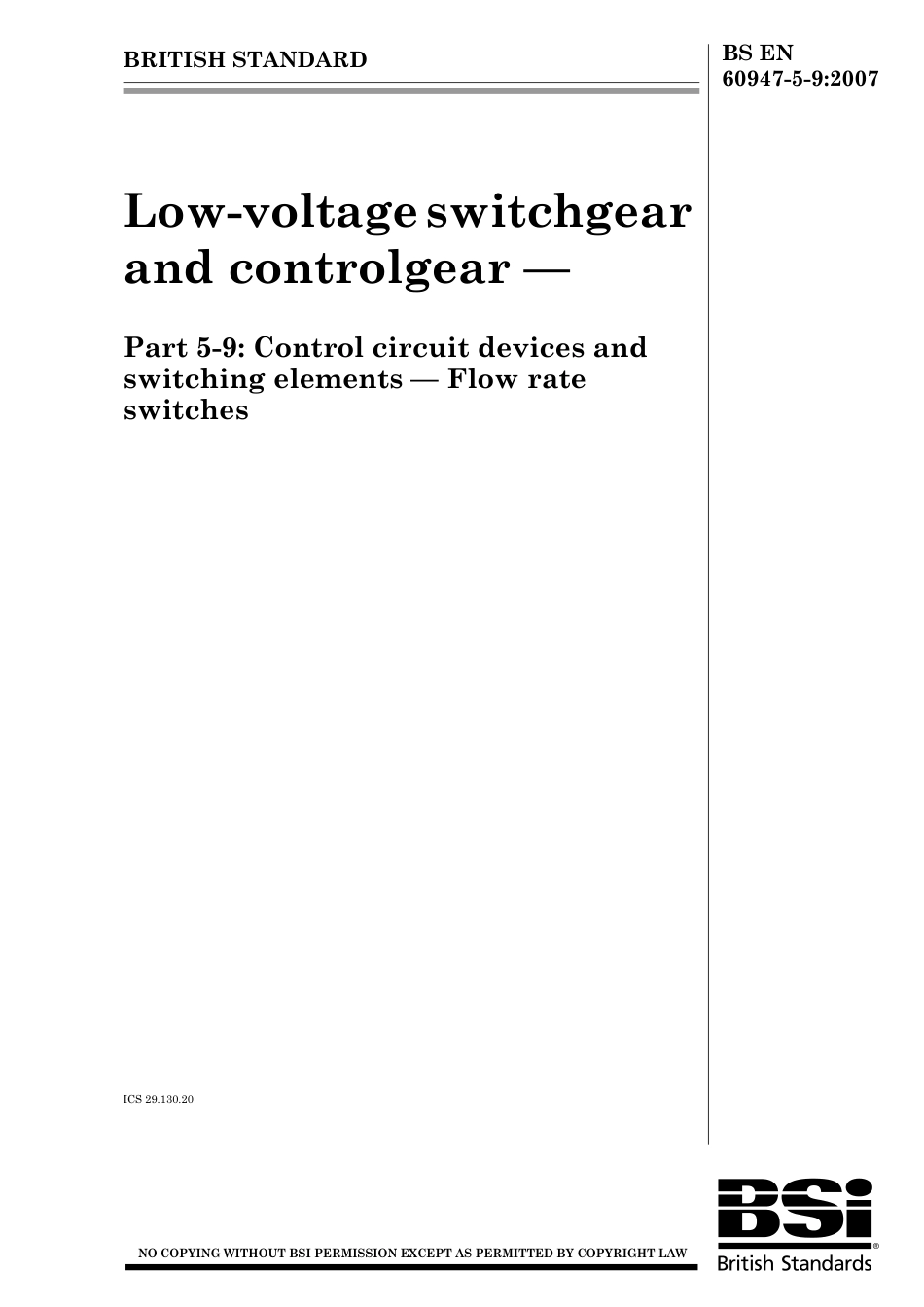 BS EN 60947-5-9-2007.pdf_第1页