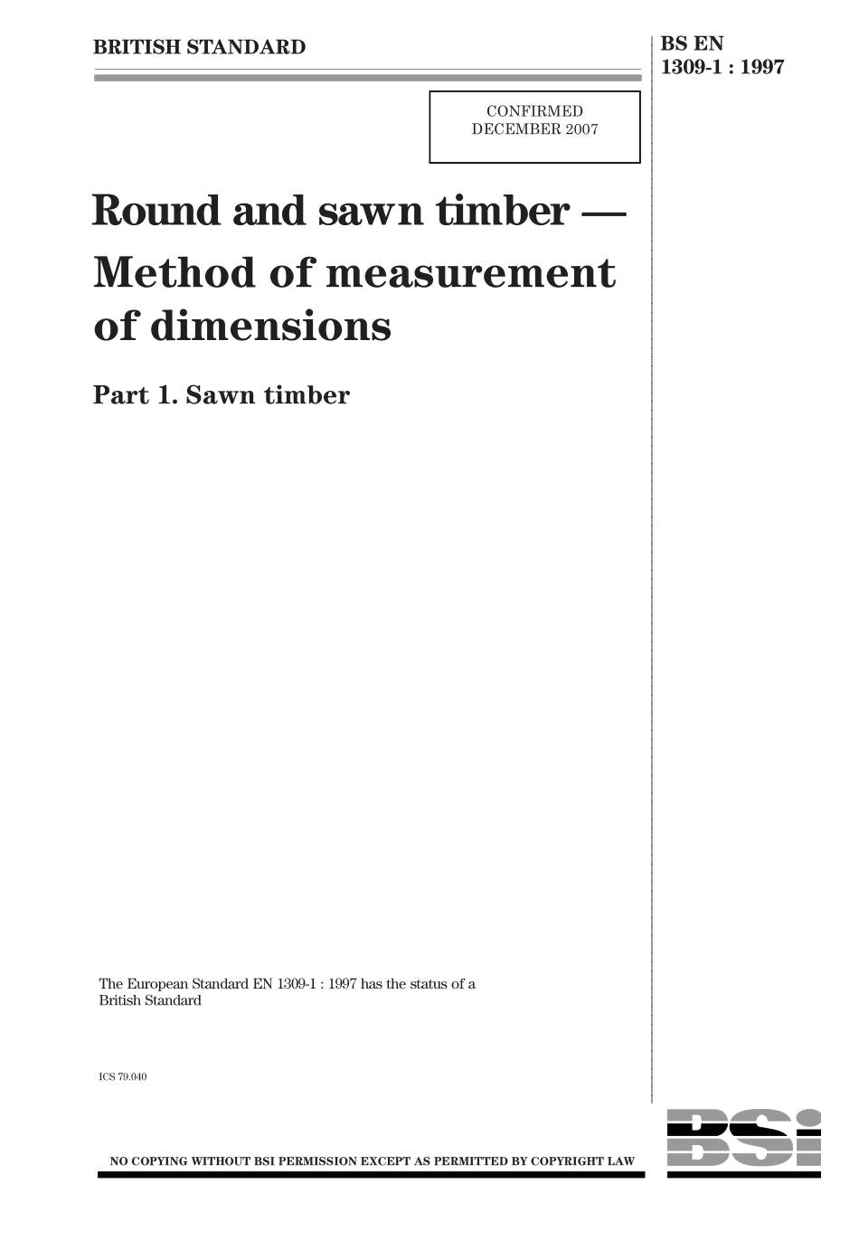 BS EN 01309-1-1997 (2007).pdf_第1页