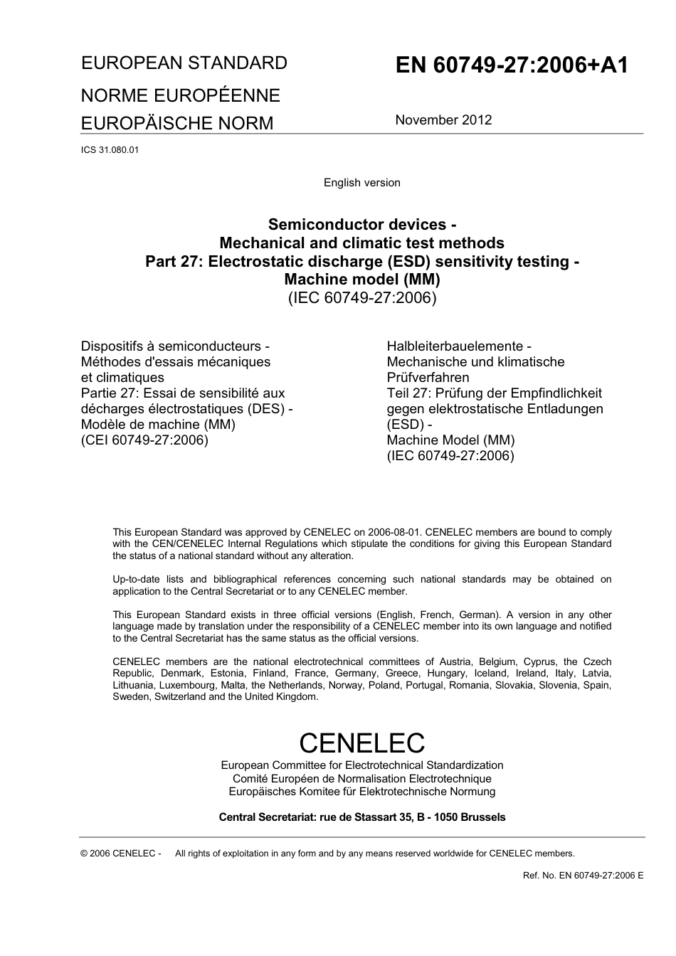 BS EN 60749-27-2006 + A1-2012.pdf_第3页