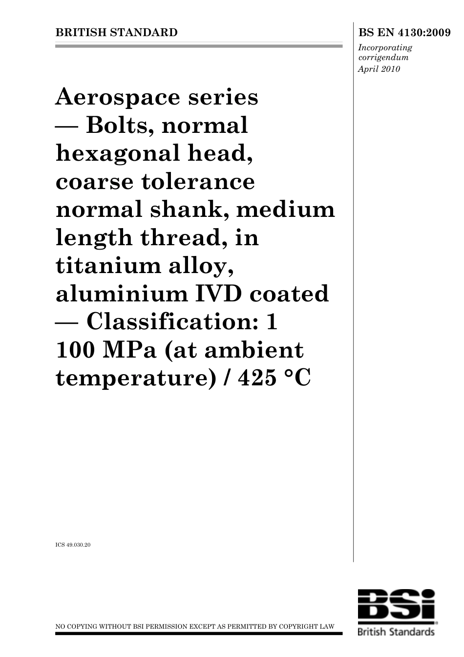 BS EN 04130-2009 (2010).pdf_第1页