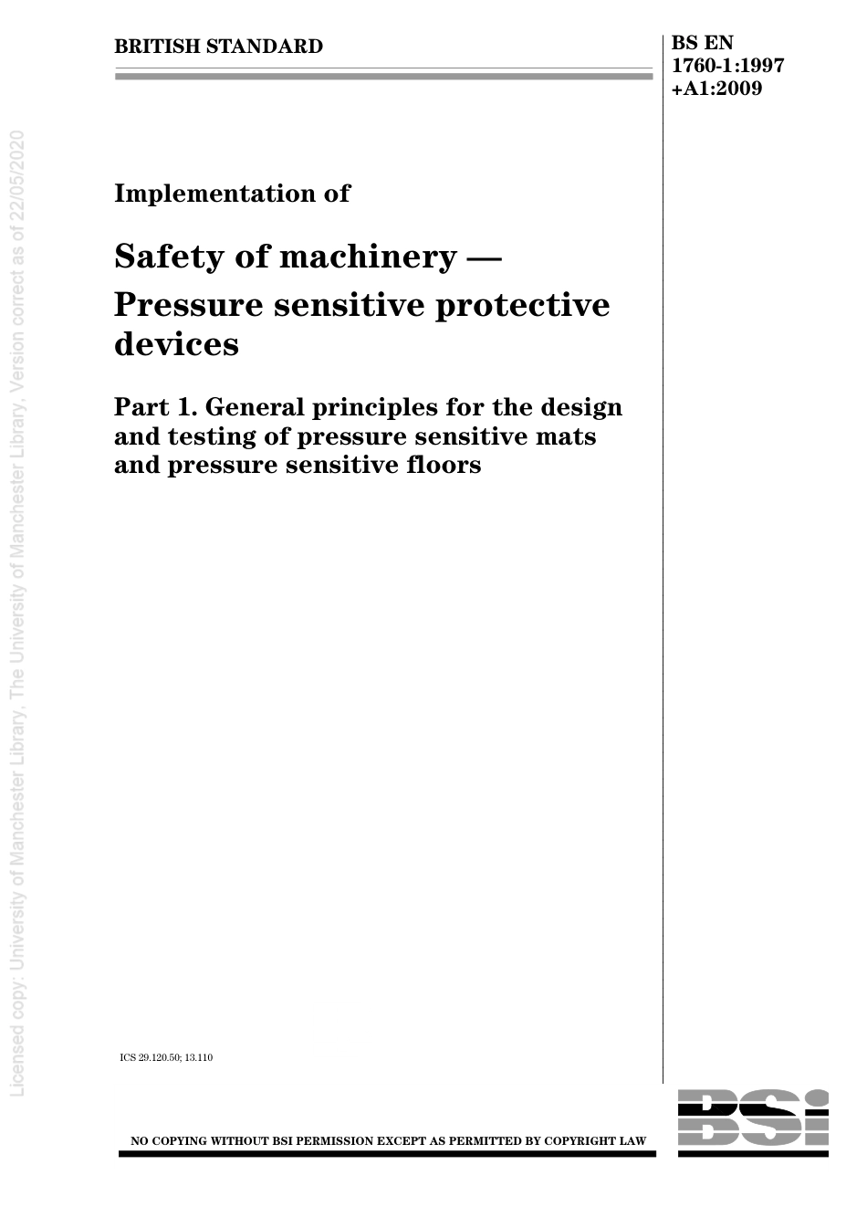BS EN 01760-1-1997 + A1-2009.pdf_第1页