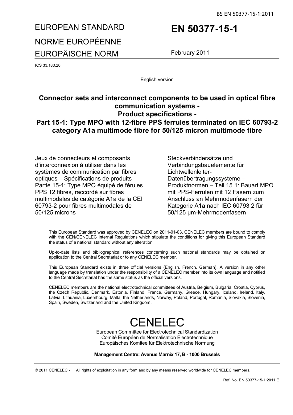 BS EN 50377-15-1-2011.pdf_第3页