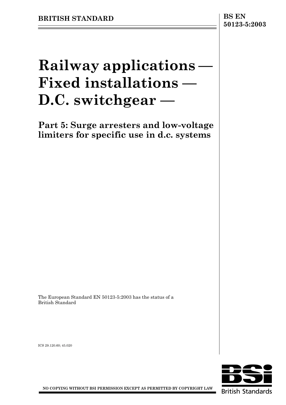 BS EN 50123-5-2003.pdf_第1页