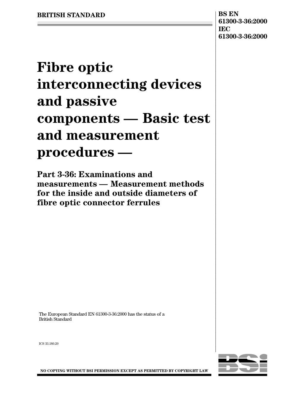 BS EN 61300-3-36-2000.pdf_第1页