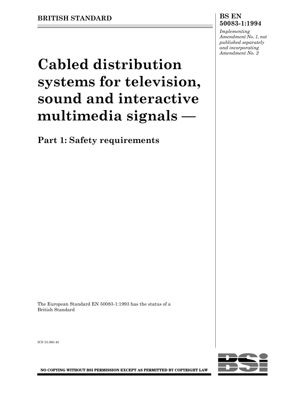 BS EN 50083-1-1994 (1999).pdf_第1页