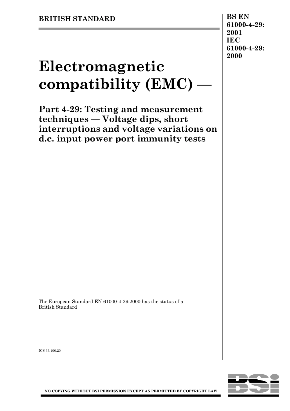 BS EN 61000-4-29-2001.pdf_第1页