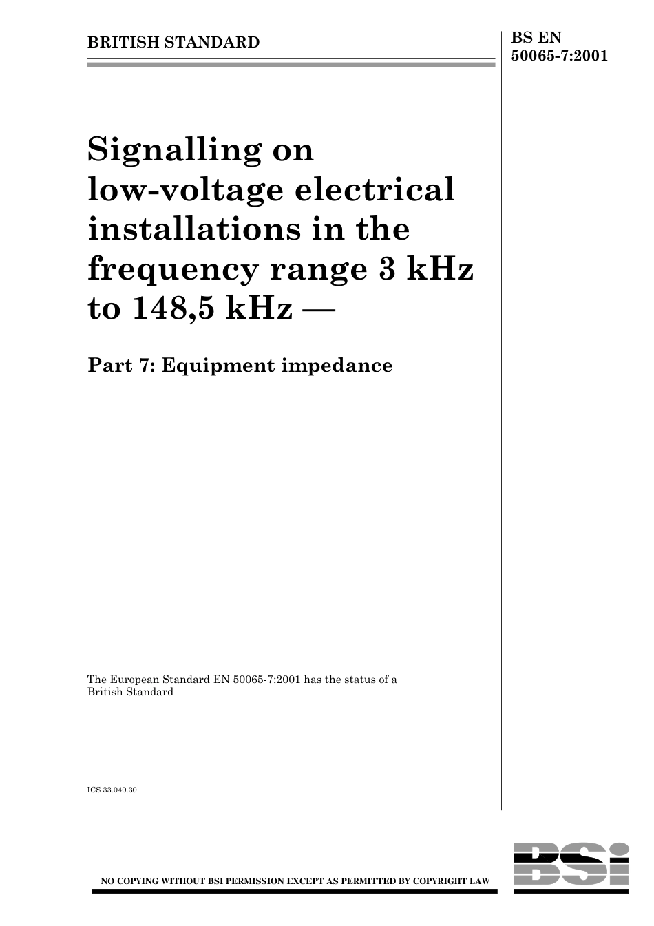 BS EN 50065-7-2001.pdf_第1页