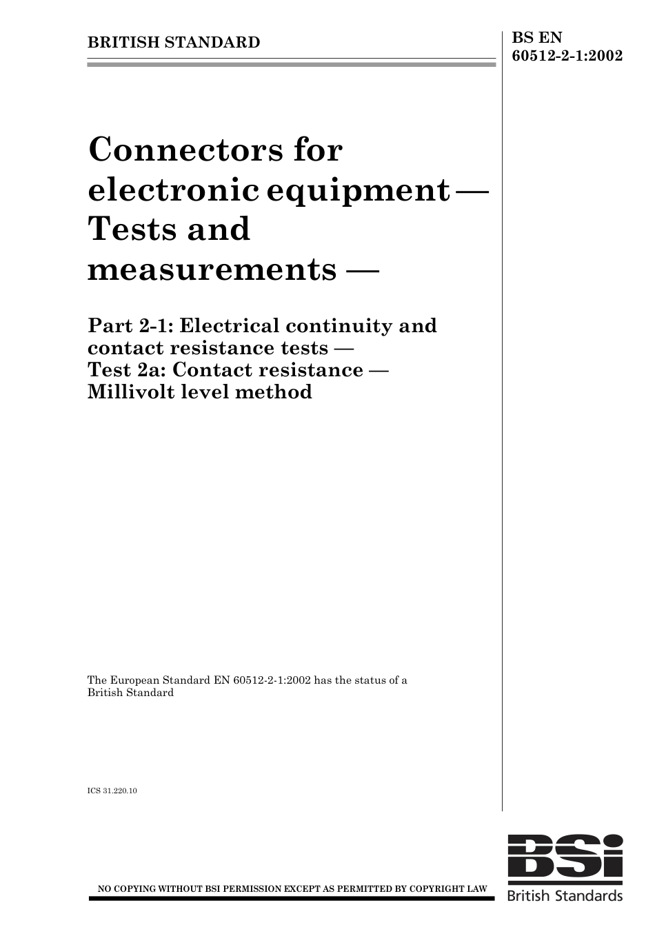 BS EN 60512-2-1-2002.pdf_第1页