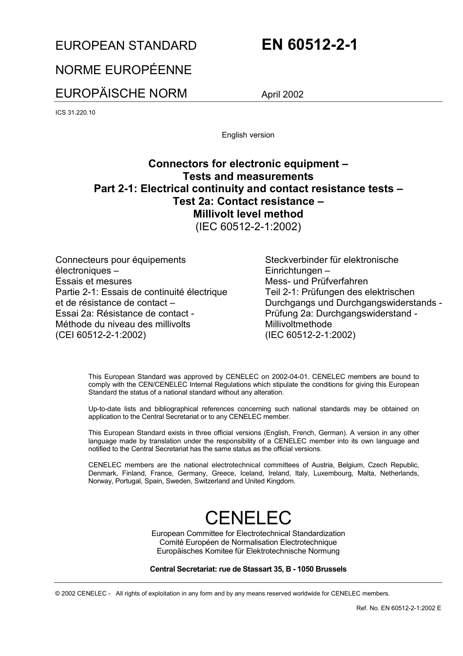 BS EN 60512-2-1-2002.pdf_第3页