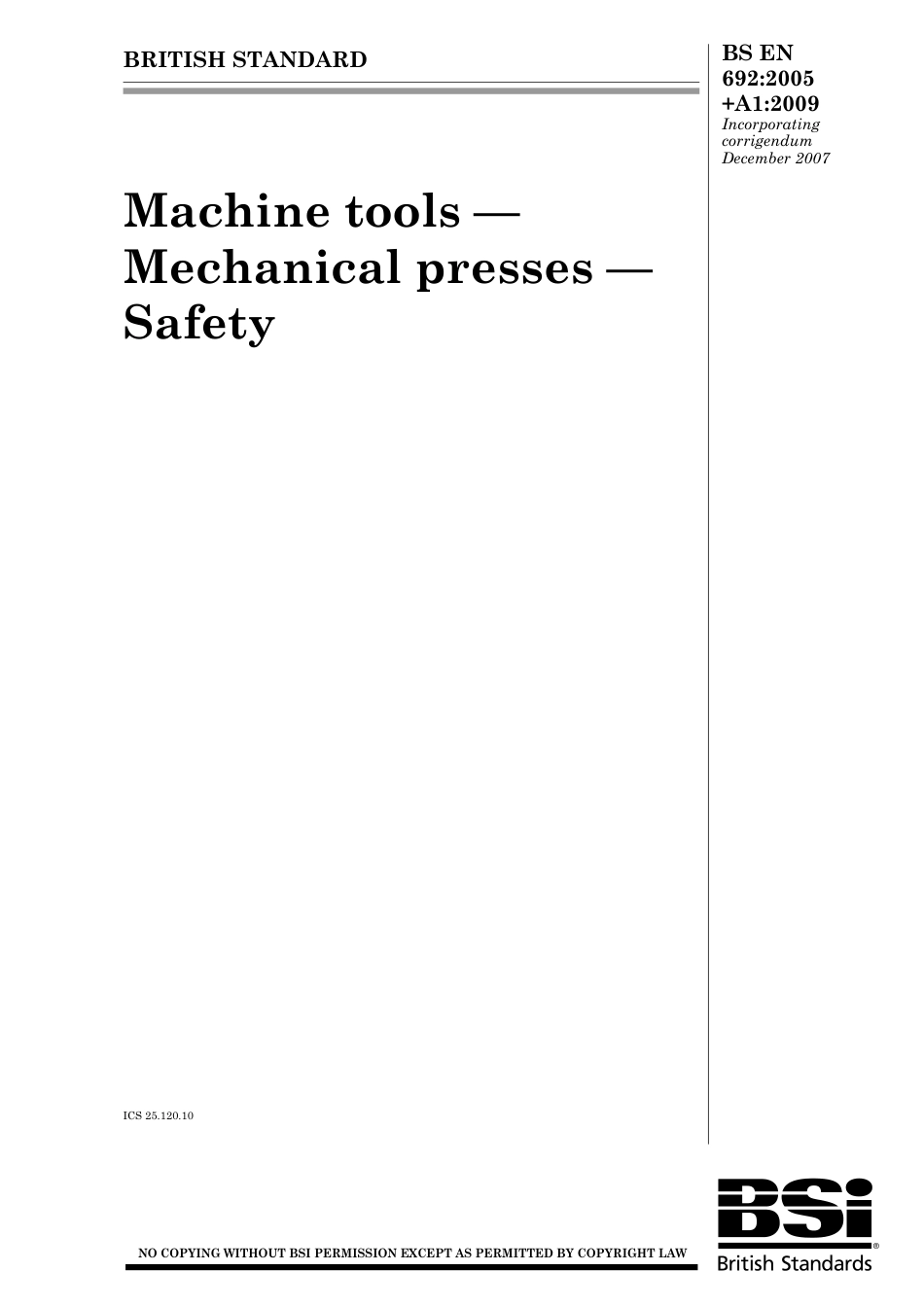 BS EN 00692-2005 + A1-2009.pdf_第1页