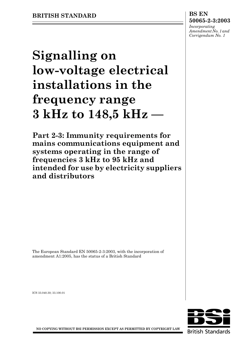 BS EN 50065-2-3-2003 (2006).pdf_第1页