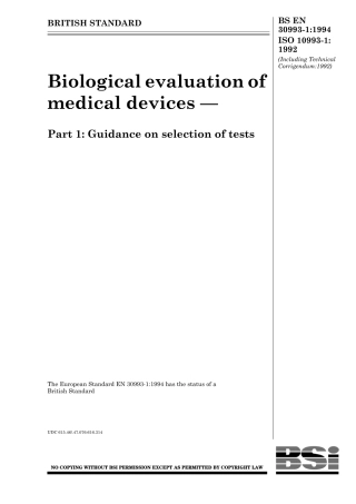 BS EN 30993-1-1994 (1999) ISO 10993-1-1992.pdf