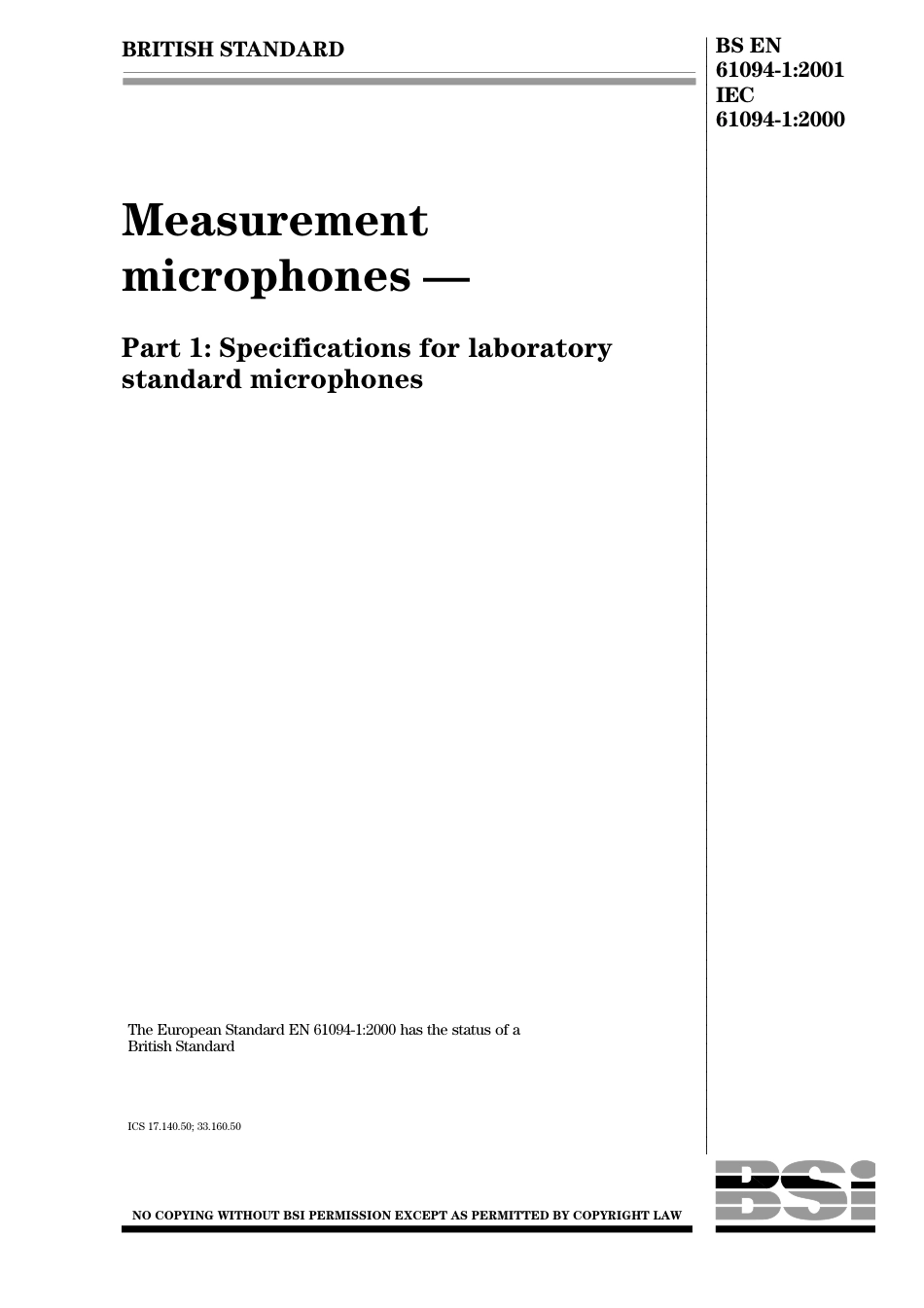 BS EN 61094-1-2001.pdf_第1页