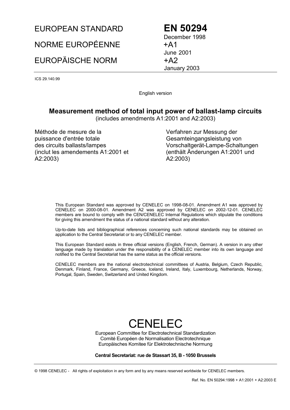 BS EN 50294-1998 (2003).pdf_第3页