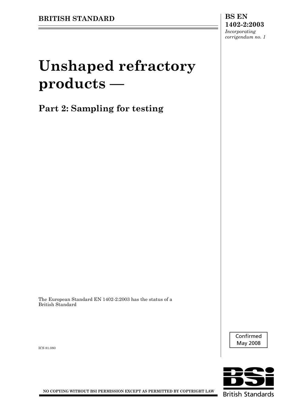 BS EN 01402-2-2003 (2008).pdf_第1页