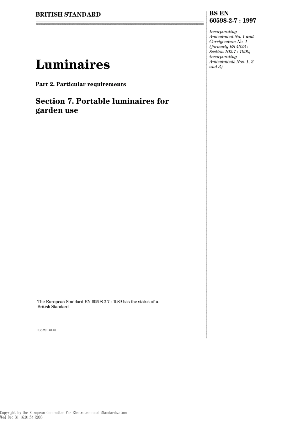 BS EN 60598-2-7-1997.pdf_第1页