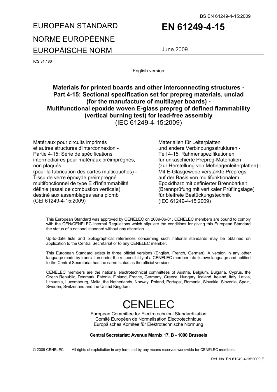 BS EN 61249-4-15-2009.pdf_第3页