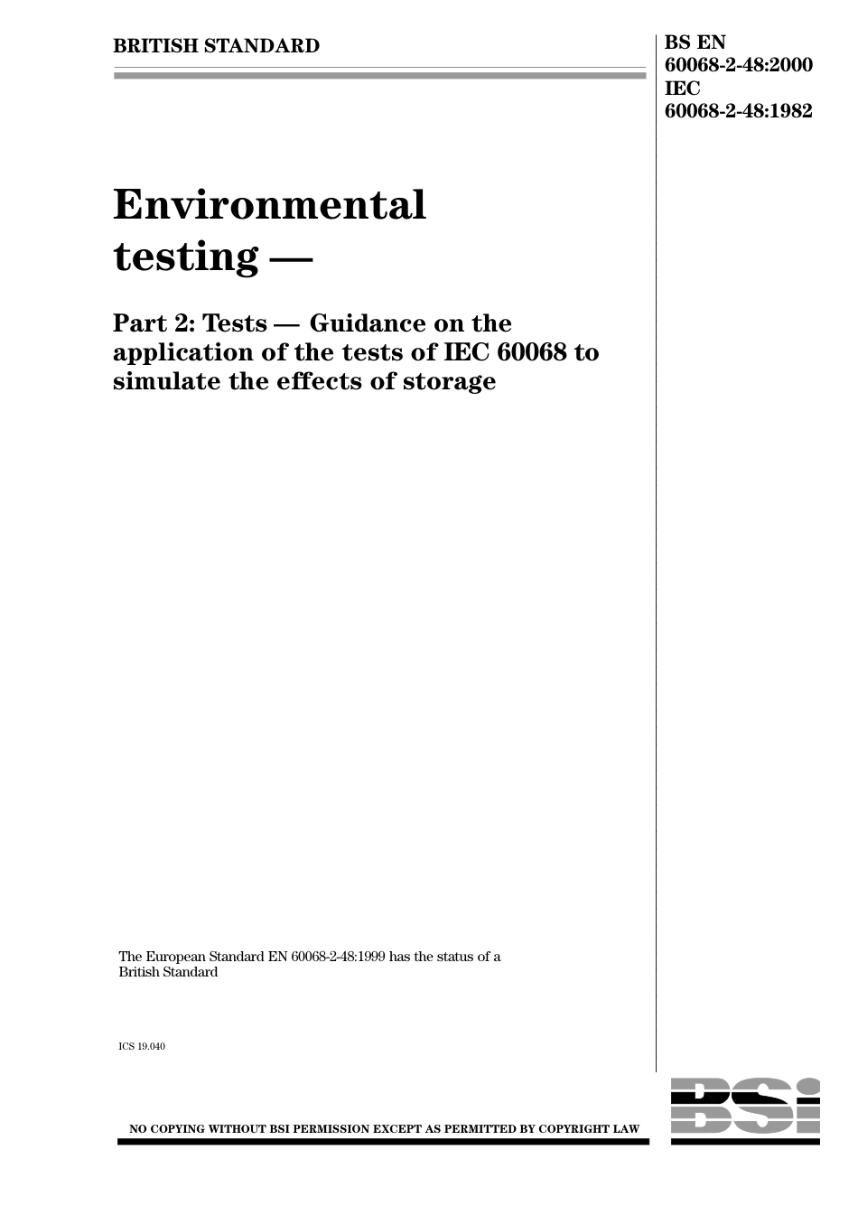 BS EN 60068-2-48-2000.pdf_第1页