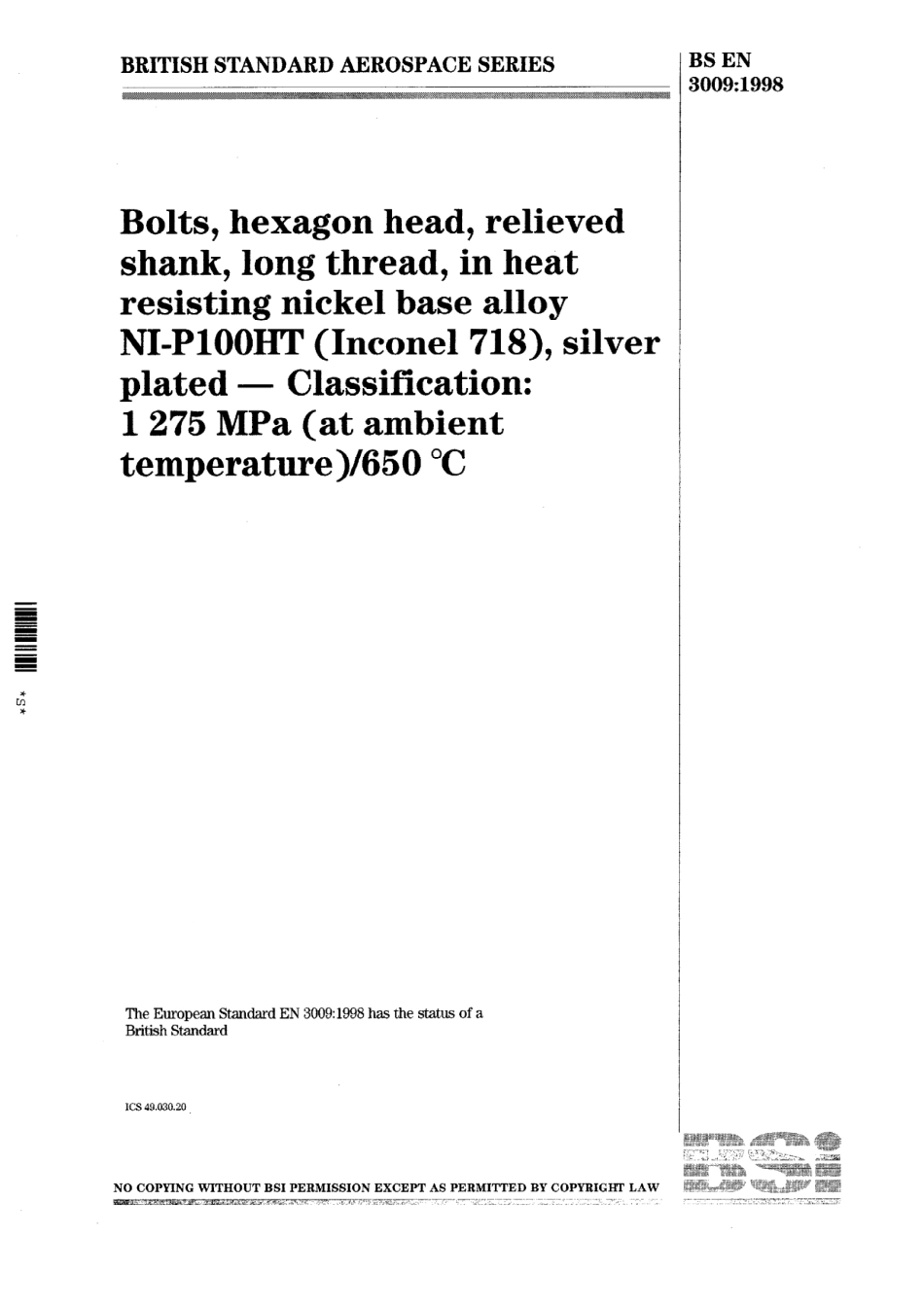 BS EN 03009-1998 scan.pdf_第1页