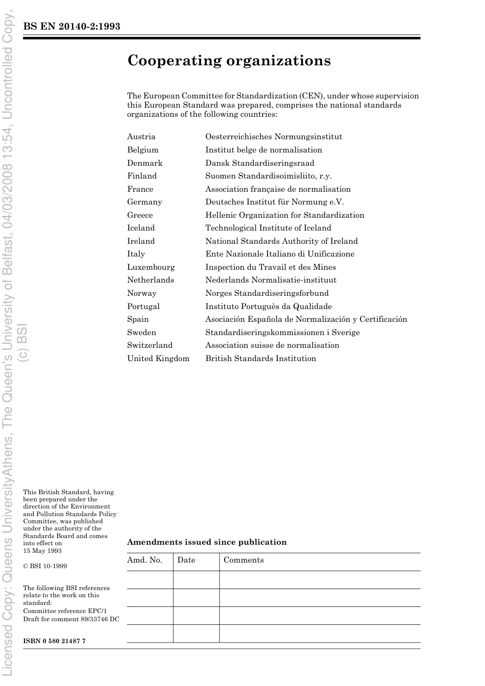 BS EN 20140-2-1993 (1999) BS 2750-2-1993 ISO 140-2-1991.pdf_第2页